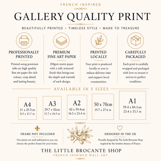French Inspired Art Print – Unframed Gallery Quality Print – image 2