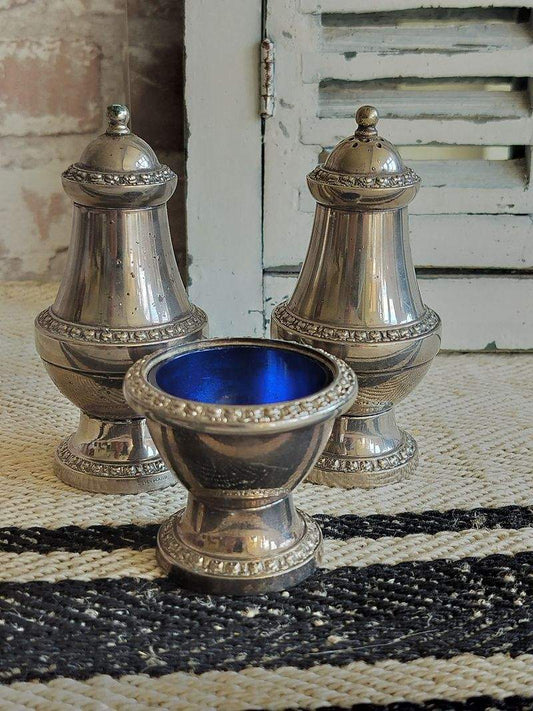 Antique IANTHE Silver Plated Cruet Set