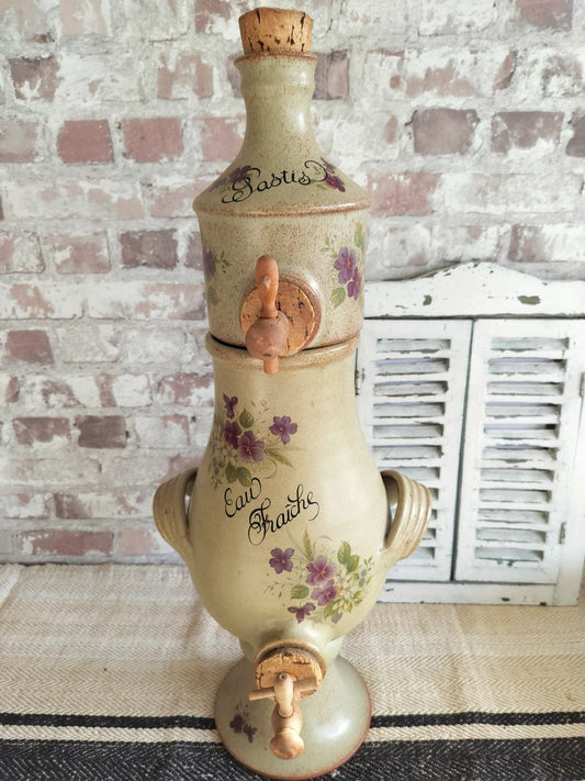 Vintage Stoneware Pastis & Water Fountain
