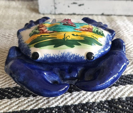 Vintage Breton Crab Shaped Pot