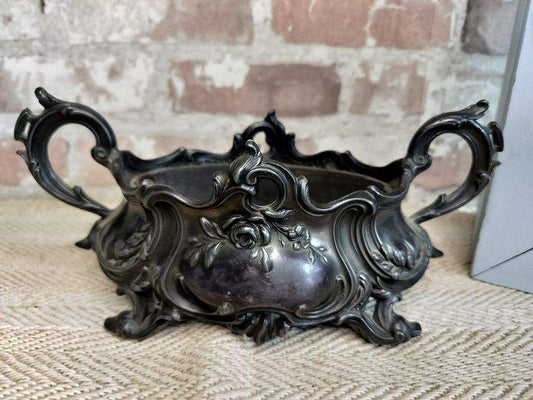 Antique French Louis XVth style Ornate Metal Jardiniere c. late 1800's