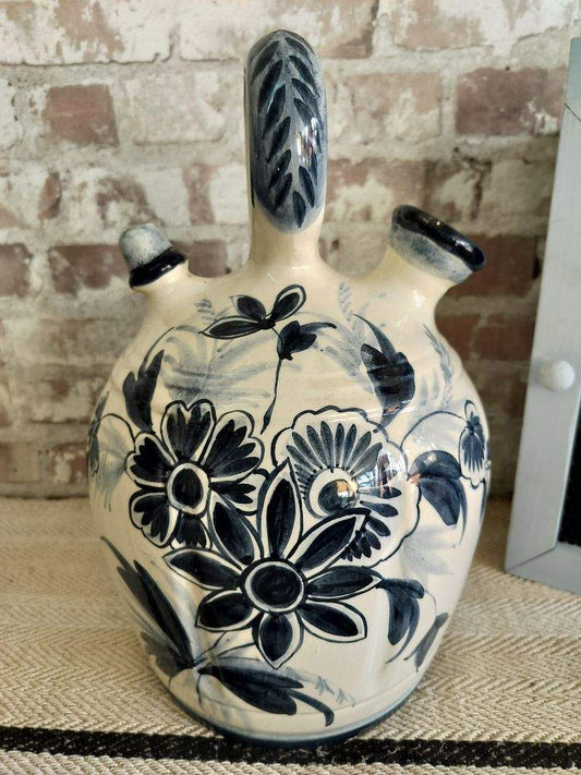 Antique Hand Painted Water Bottle / Jug