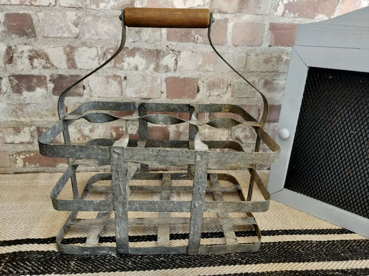 Vintage French Milk Bottle Holder