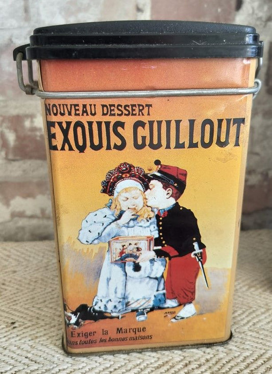 Vintage French 'Exquis Guillout' Metal Box