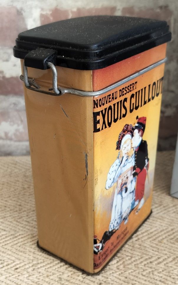 Vintage French 'Exquis Guillout' Metal Box