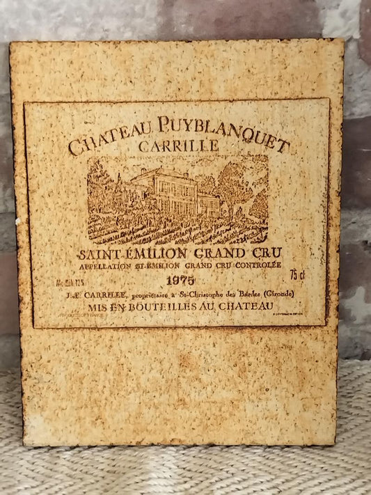 Vintage French Chatueau Puyblanquet Wine Tile