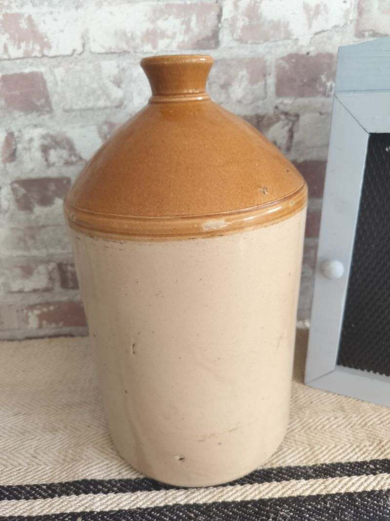 Antique Salt Glazed Stoneware Flagon c.1860