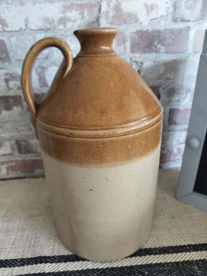 Antique Stoneware Flagon / Jug