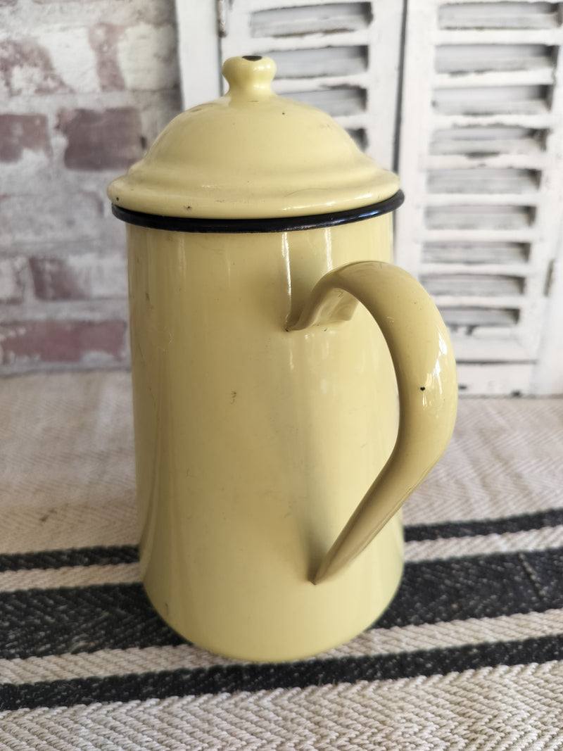 Vintage French enamel coffee pot