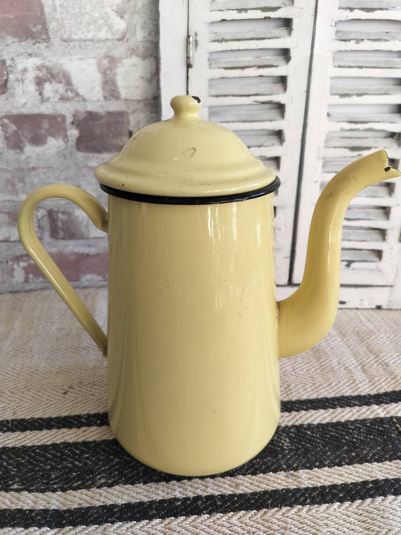 Vintage French enamel coffee pot