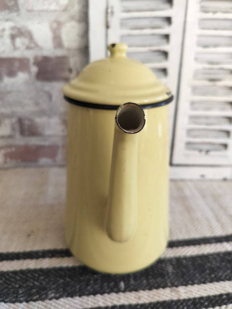 Vintage French enamel coffee pot