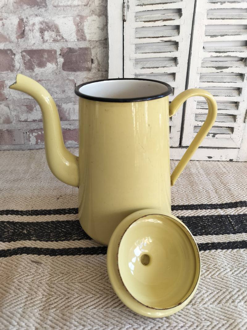 Vintage French enamel coffee pot