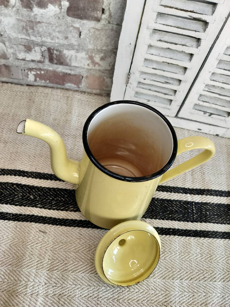 Vintage French enamel coffee pot