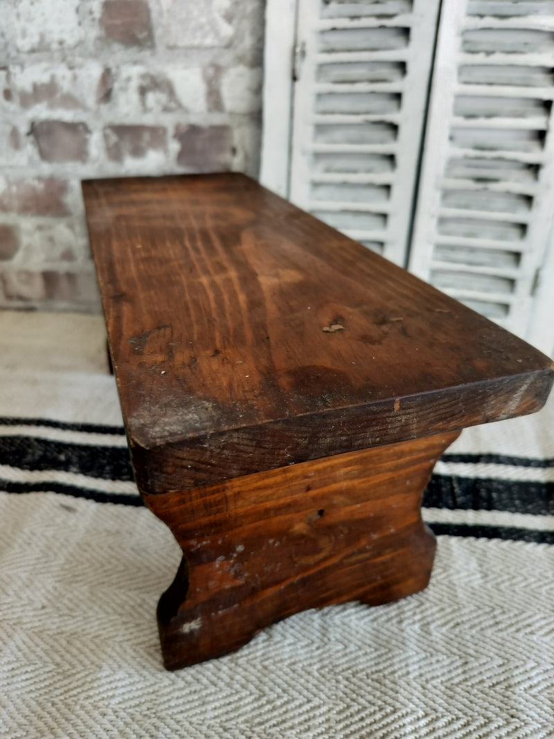 French vintage wooden stool 