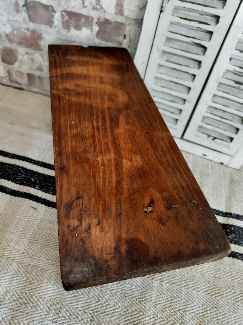 French vintage wooden stool 