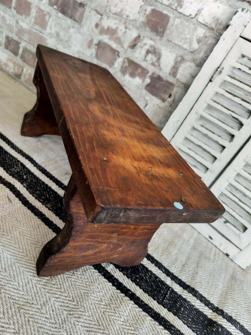 French vintage wooden stool 
