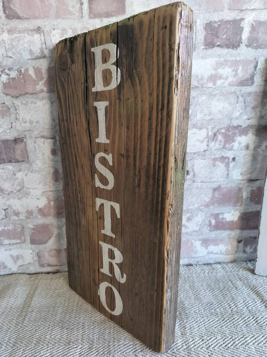 Upcycled Handmade Wooden Bistro Sign