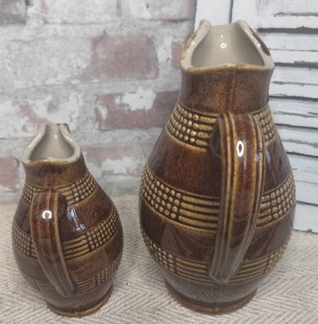 Vintage Poterie Renault stoneware jugs 