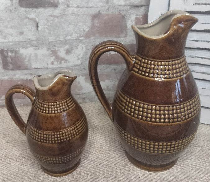 Vintage Poterie Renault stoneware jugs 