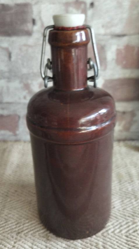 Vintage French Stoneware Bottle with Swing Top Stopper