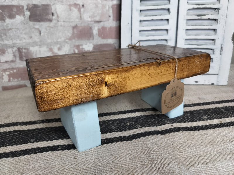 Reclaimed Rustic Wooden Stool Plant Stand