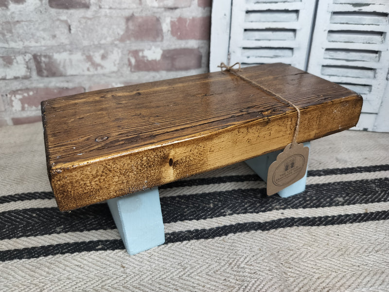 Reclaimed Rustic Wooden Stool Plant Stand