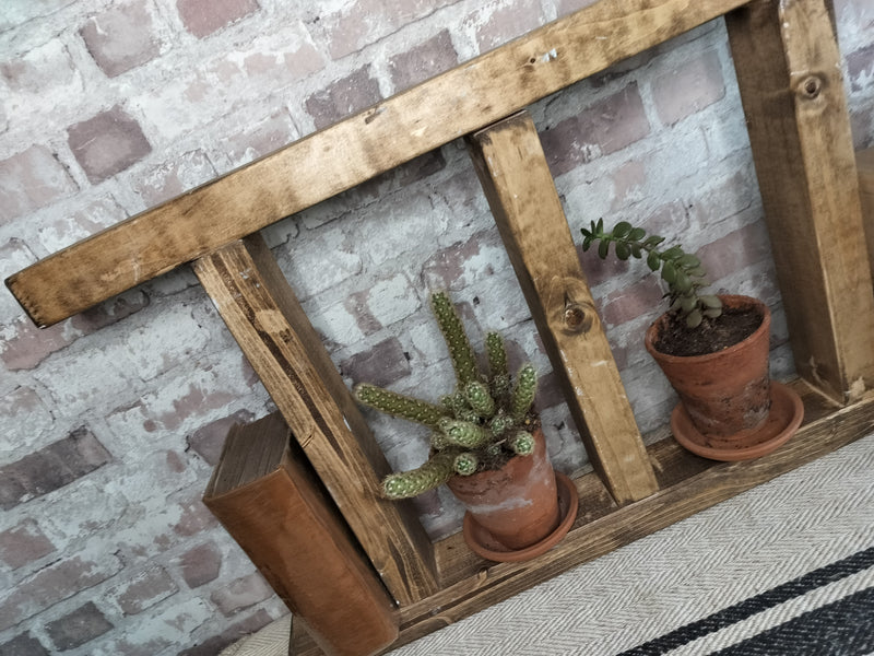 Rustic Wooden Decorative Ladder Shelf