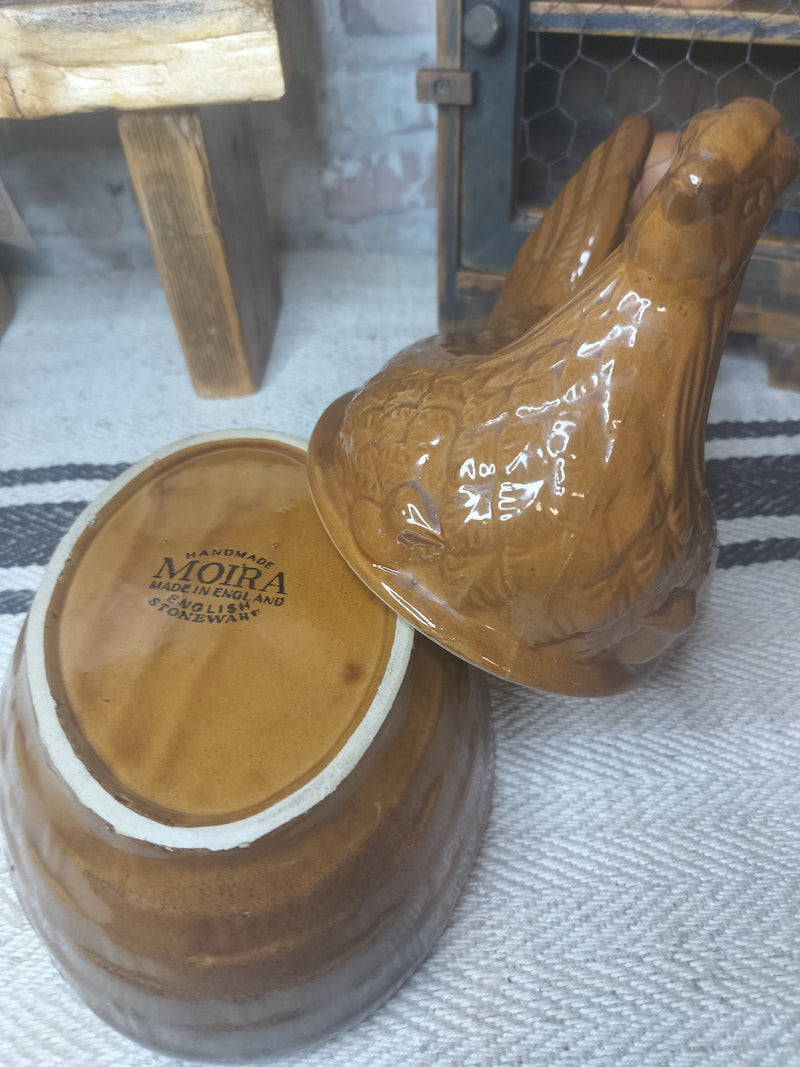 Vintage Hen on Nest by Moira Pottery