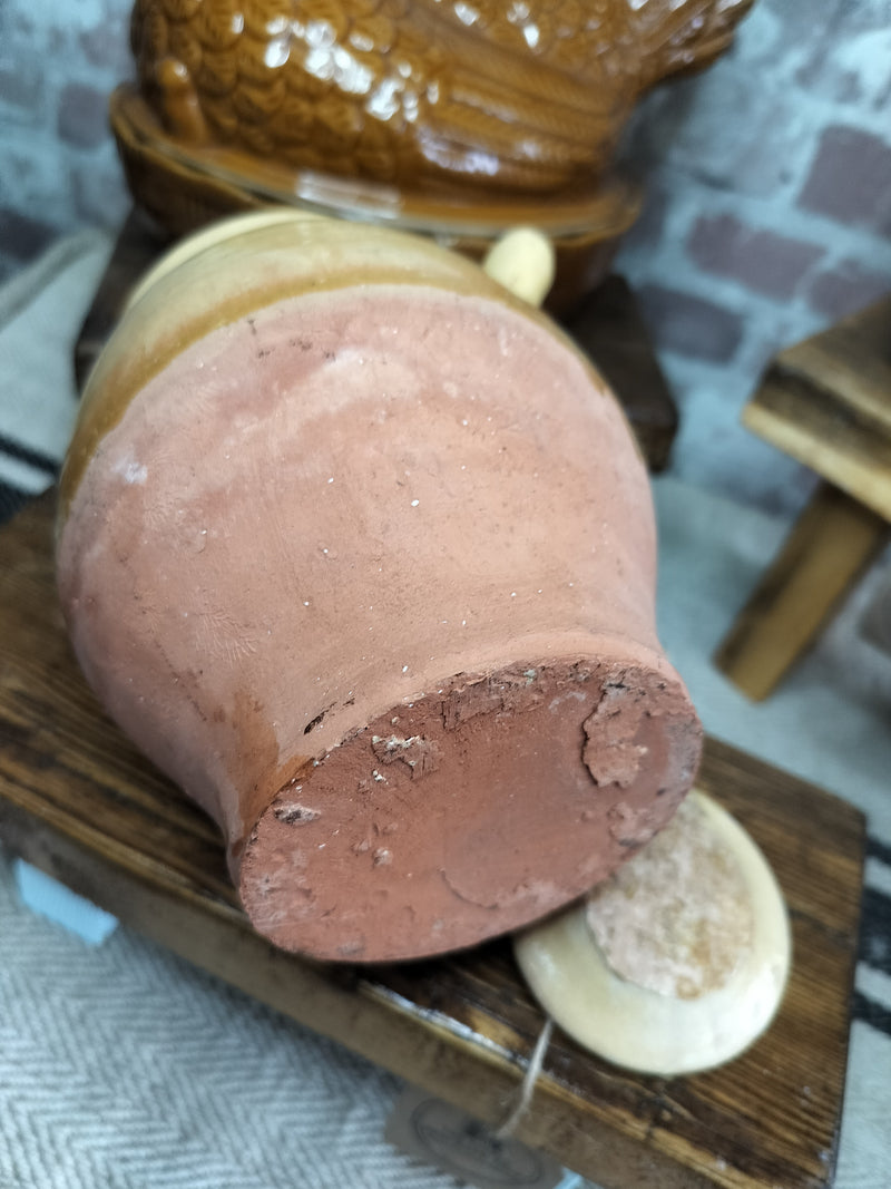 Antique French Yellow Gargoulette Jug – Rare Rustic Provençal Pottery