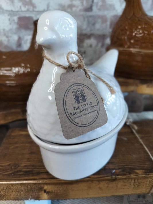 Vintage White Pheasant Terrine Dish