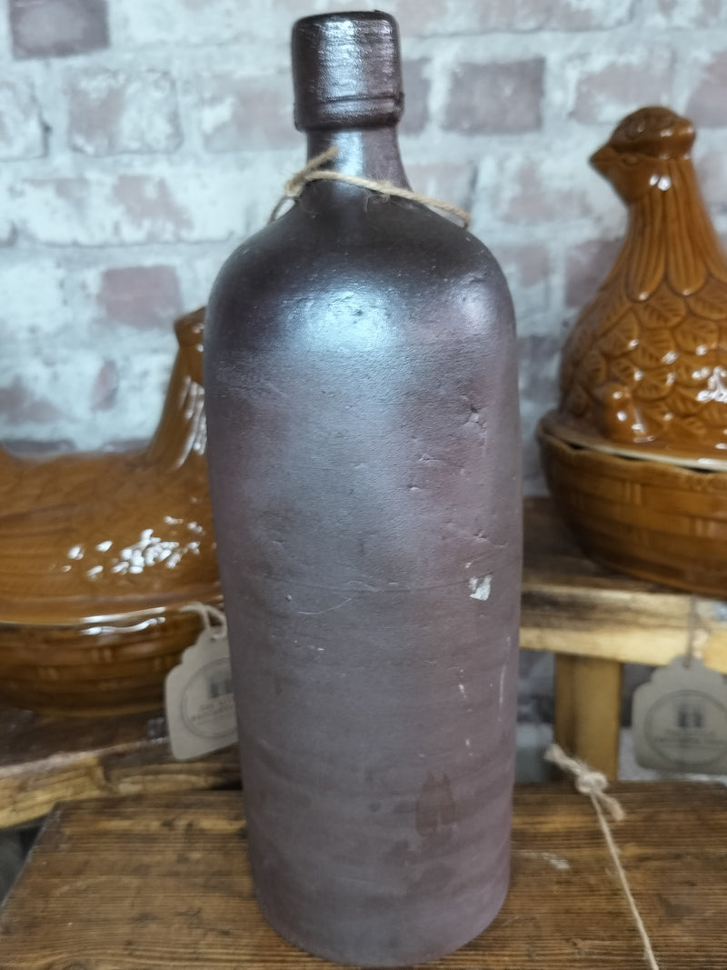 Antique French Stoneware Bottle - late 19th Century - The Little Brocante Shop