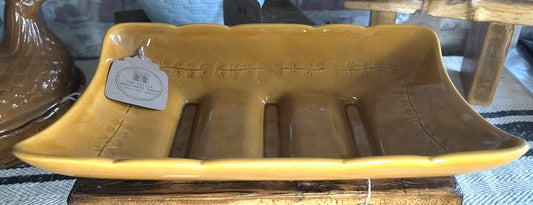 Vintage Gien French Faience Asparagus Plate