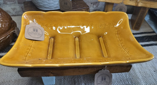 Vintage Gien French Faience Asparagus Plate