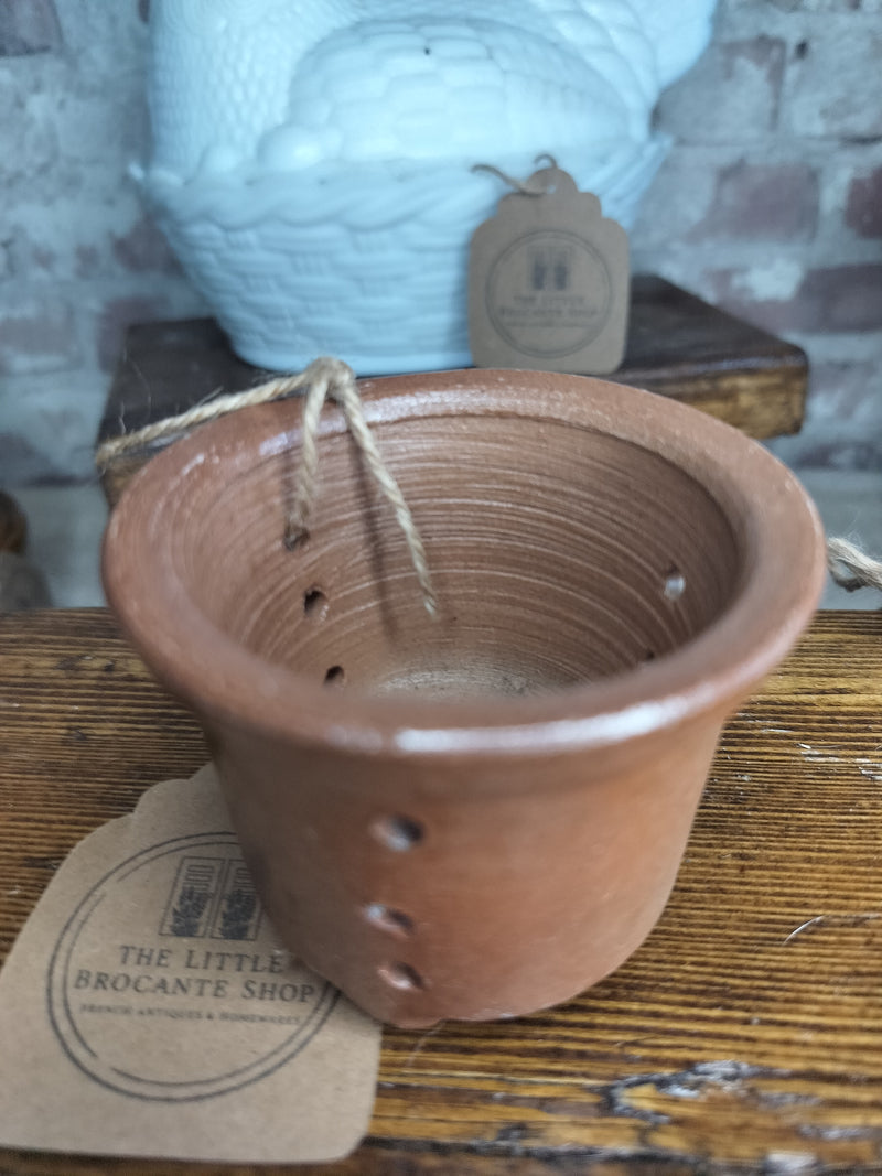 Vintage French Terracotta Cheese Mould - The Little Brocante Shop