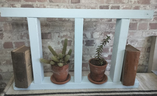 Rustic Wooden French Blue Decorative Ladder Shelf