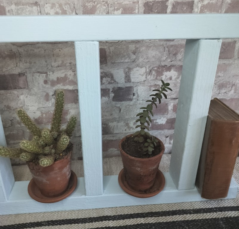 Rustic Wooden French Blue Decorative Ladder Shelf