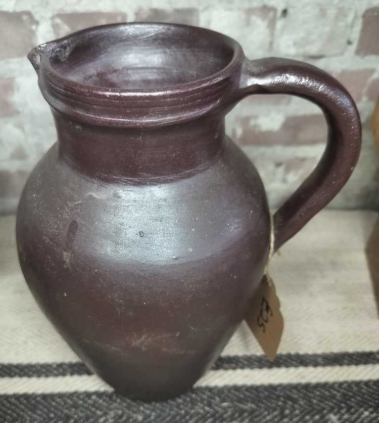 Vintage French Stoneware Jug / Pitcher - The Little Brocante Shop