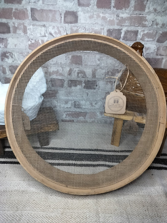 Vintage French Wooden Grain Sieve