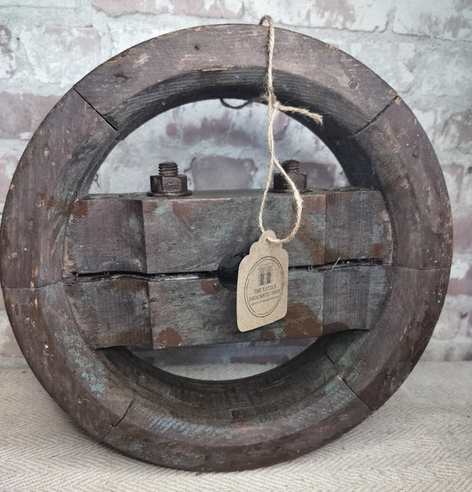 Antique French Pulley Wheel – Rustic Farmhouse Decor