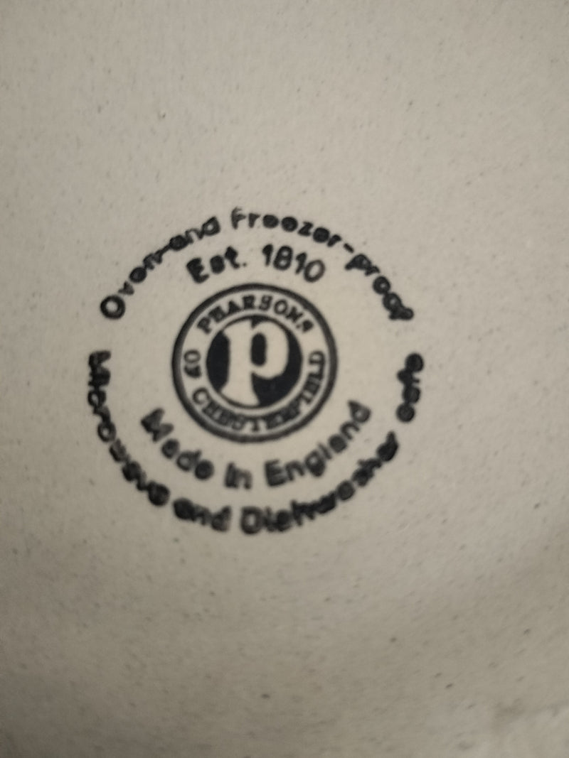 Vintage Pearsons of Chesterfield Stoneware Casserole Dish with Lid | Made in England