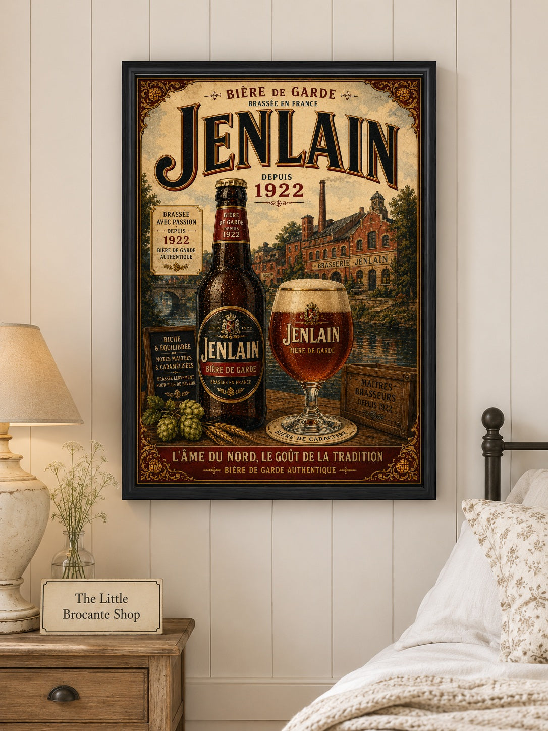 Jenlain Bière de Garde Vintage Beer Poster – French Brewery Wall Art