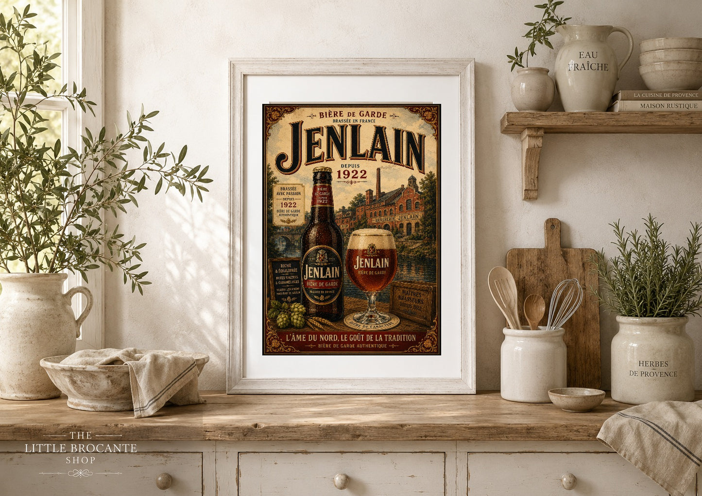 Jenlain Bière de Garde Vintage Beer Poster – French Brewery Wall Art