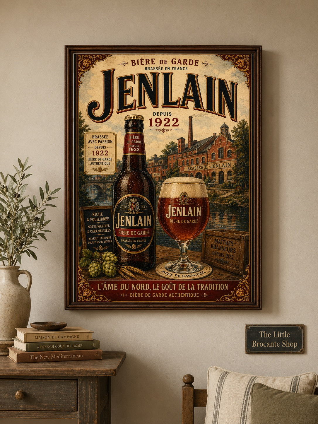 Jenlain Bière de Garde Vintage Beer Poster – French Brewery Wall Art