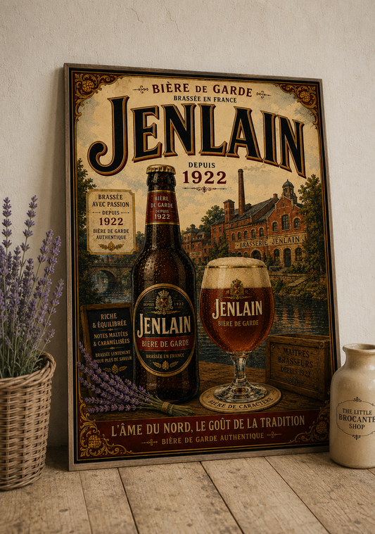 Jenlain Bière de Garde Vintage Beer Poster – French Brewery Wall Art