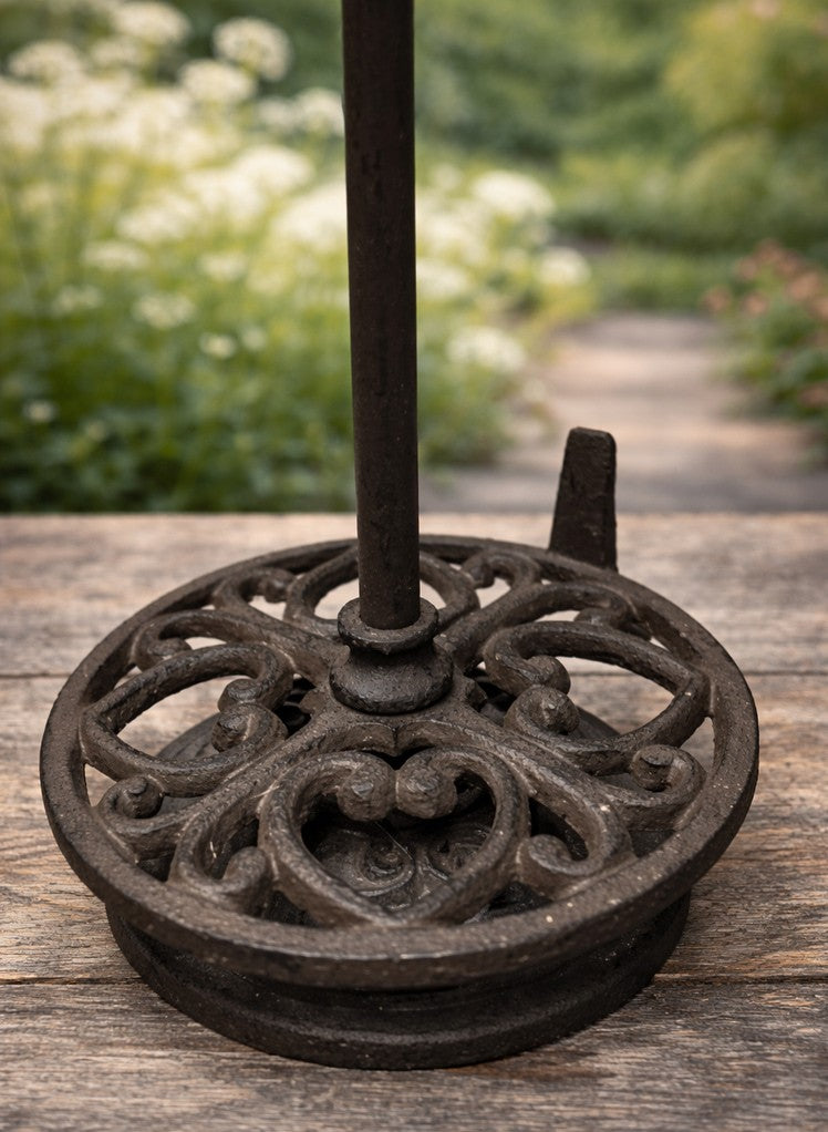 Vintage French Cast Iron Cow Kitchen or Toilet Roll Holder