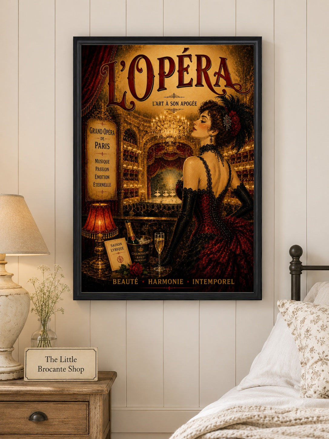 LOpéra Paris Opera Print | Belle Époque French Theatre Wall Art  Framed Art Print