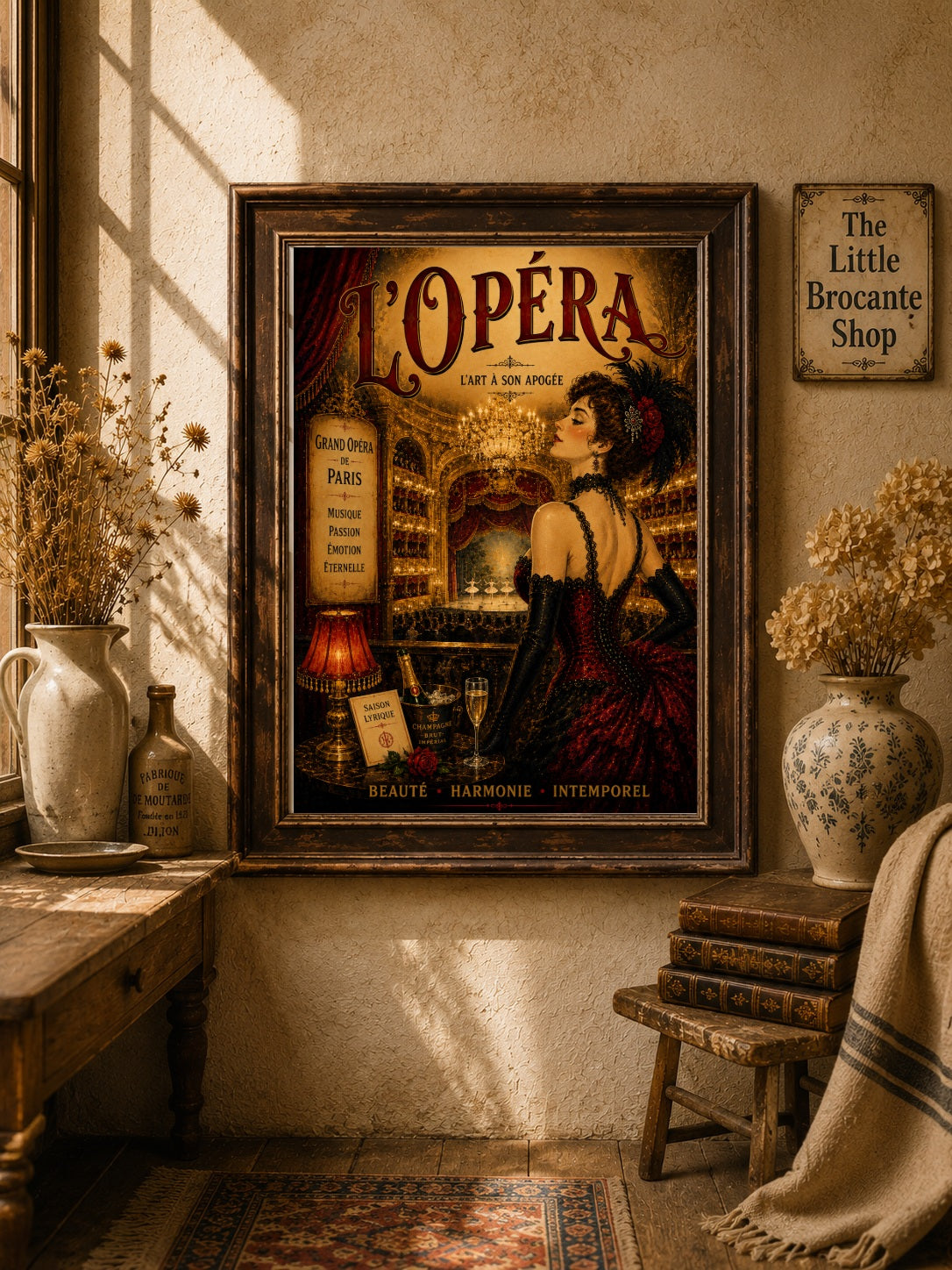 LOpéra Paris Opera Print | Belle Époque French Theatre Wall Art  Framed Art Print