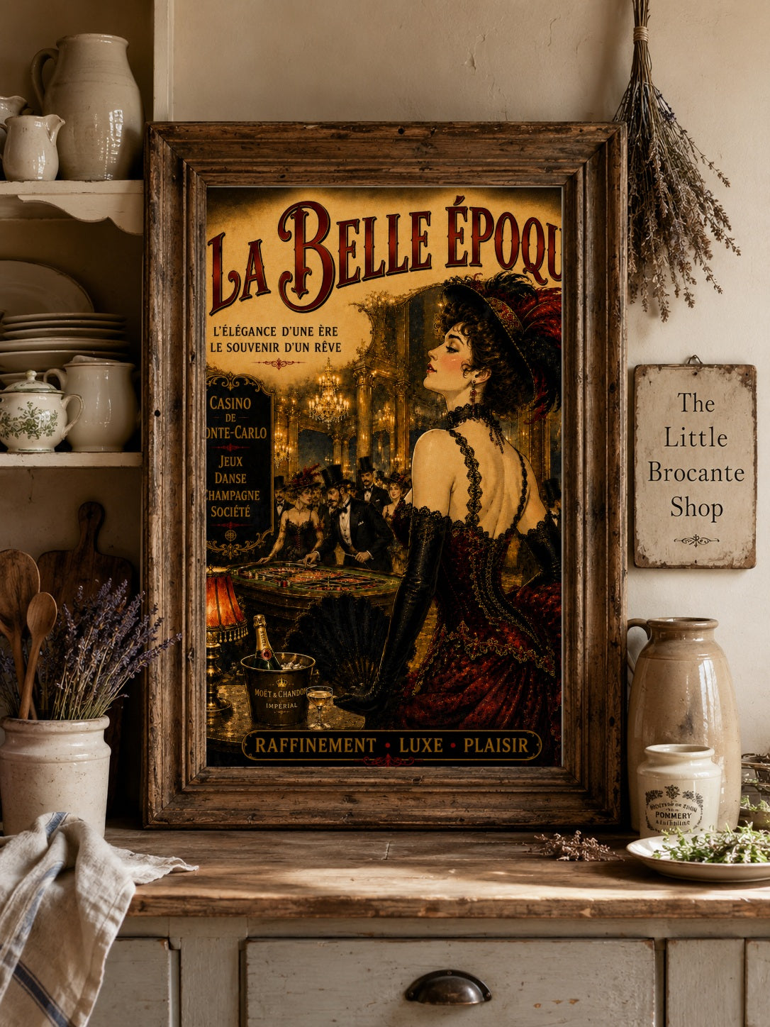 La Belle Époque Monte-Carlo Casino Print  Framed Print