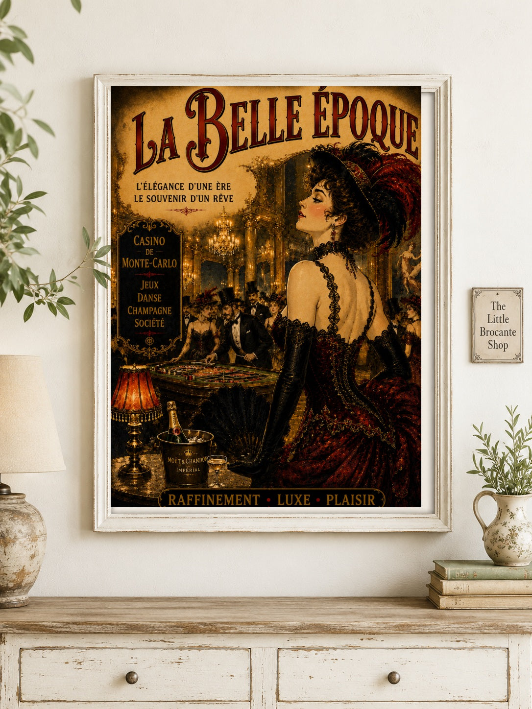La Belle Époque Monte-Carlo Casino Print  Framed Print
