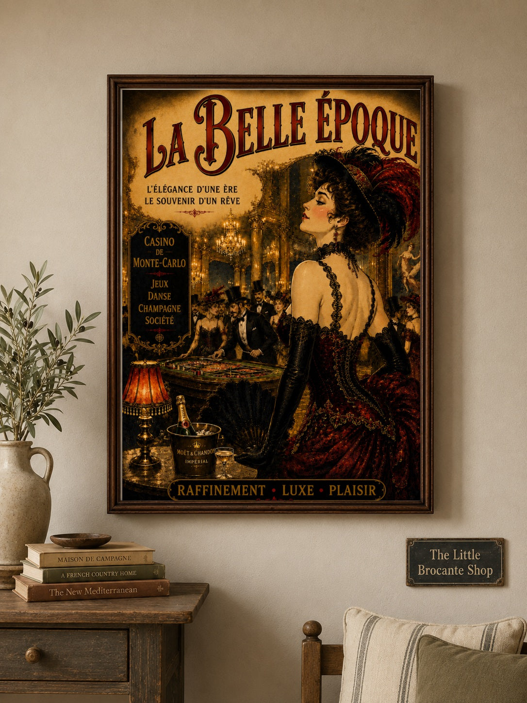 La Belle Époque Monte-Carlo Casino Print  Framed Print